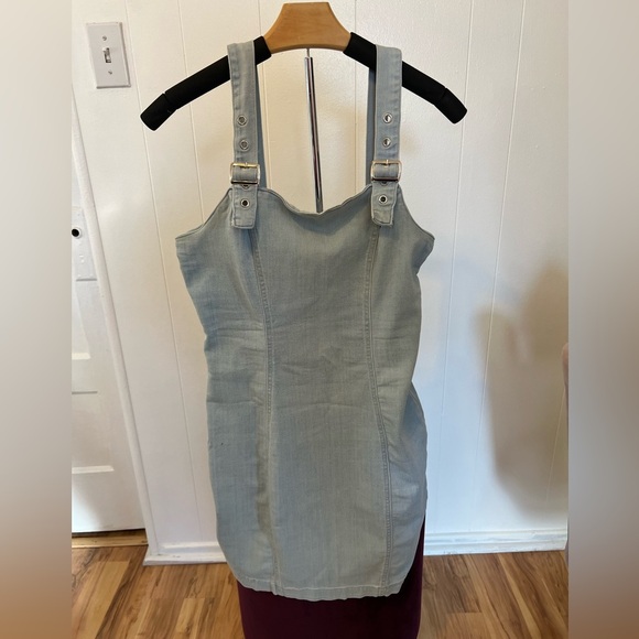 iris Dresses & Skirts - Denim strap dress mini